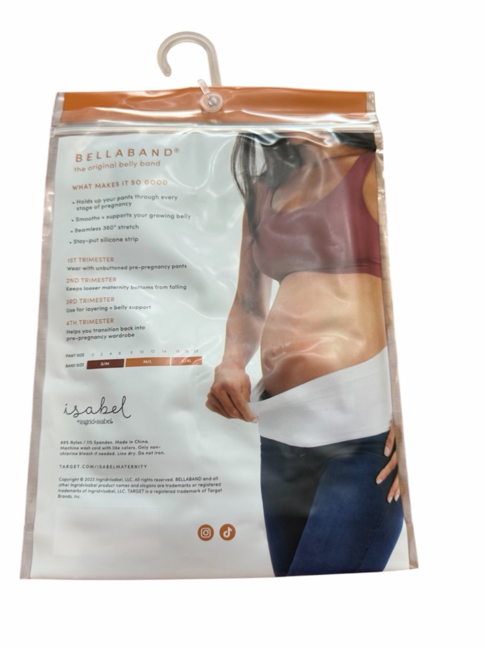 Isabel by Ingrid & Isabel Bellaband Maternity Belly Band M/L Black  NEW - Picture 4 of 5